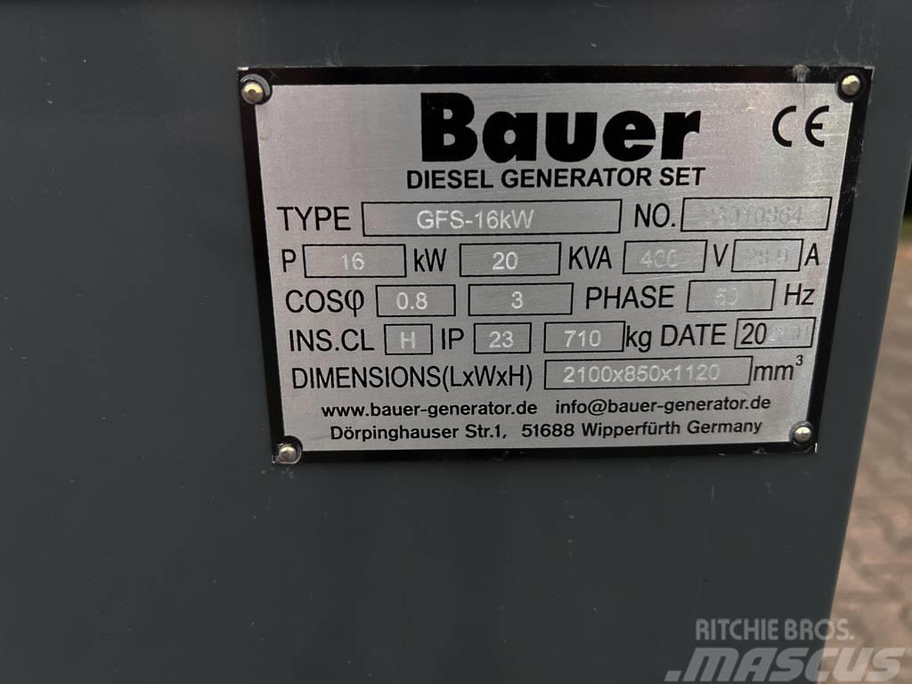 Bauer GFS 20 KVA Dīzeļģeneratori