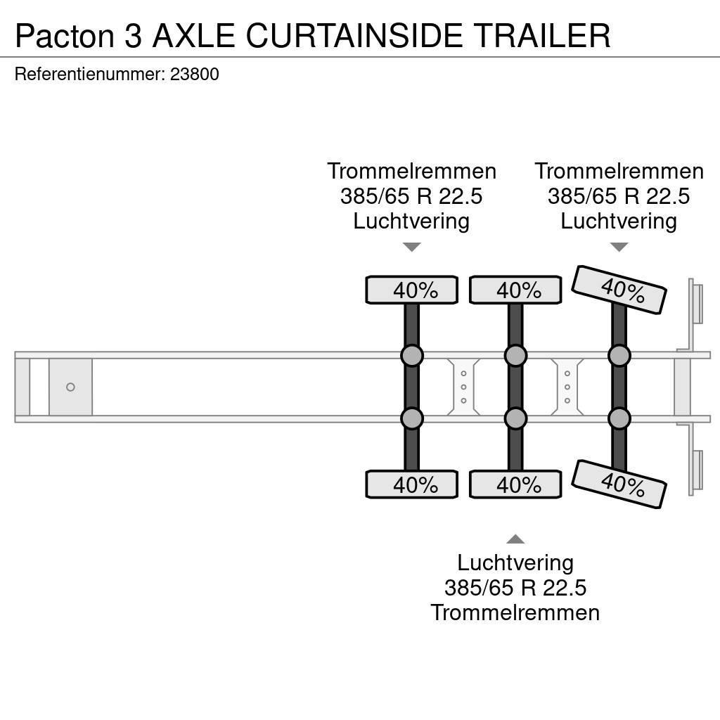Pacton 3 AXLE CURTAINSIDE TRAILER Citas piekabes