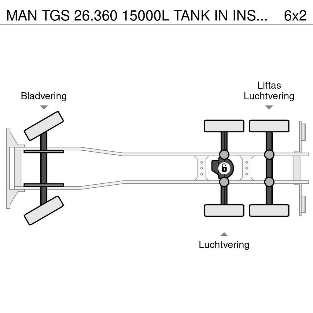 MAN TGS 26.360 15000L TANK IN INSULATED STAINLESS STEE Autocisterna