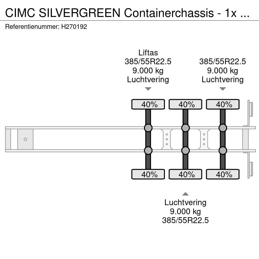 CIMC Silvergreen Containerchassis - 1x 20FT 2x 20FT 1x Konteinertreileri