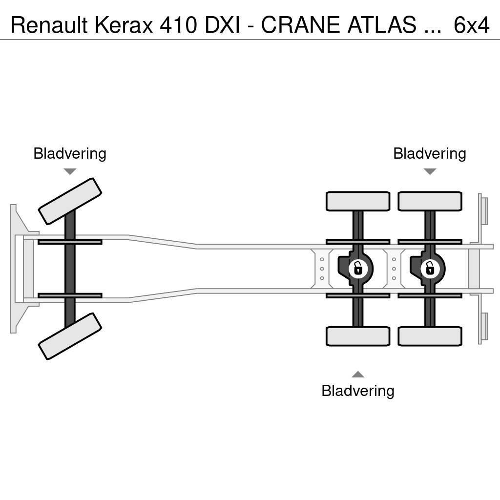 Renault Kerax 410 DXI - CRANE ATLAS 16T/M - 2 WAY TIPPER 6 Pašizgāzējs