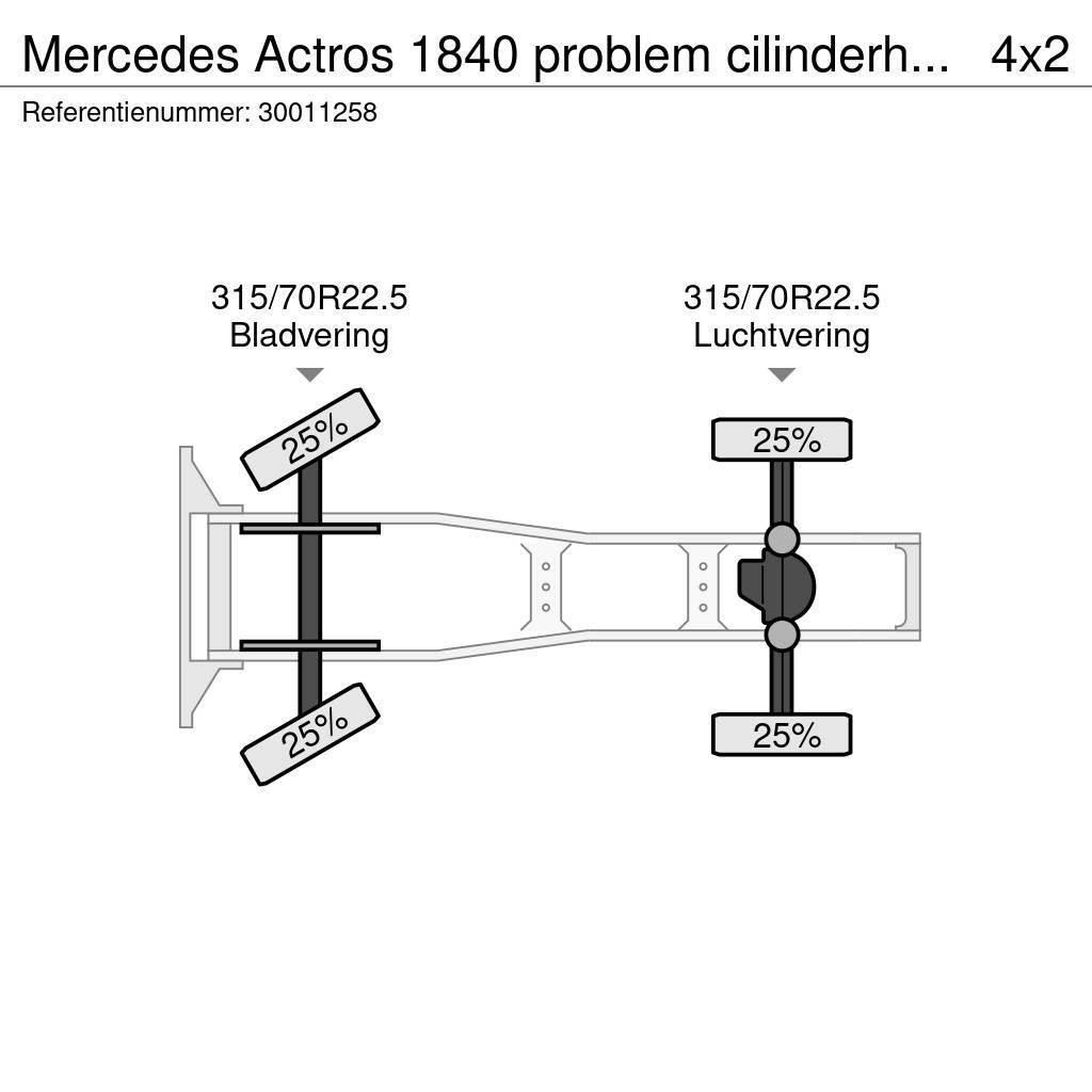 Mercedes-Benz Actros 1840 problem cilinderhead Vilcēji
