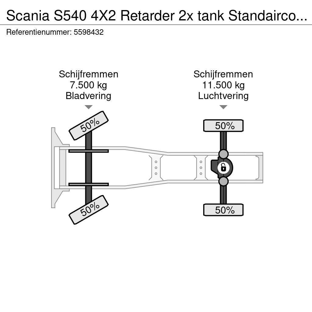 Scania S540 4X2 Retarder 2x tank Standairco LED German tr Vilcēji