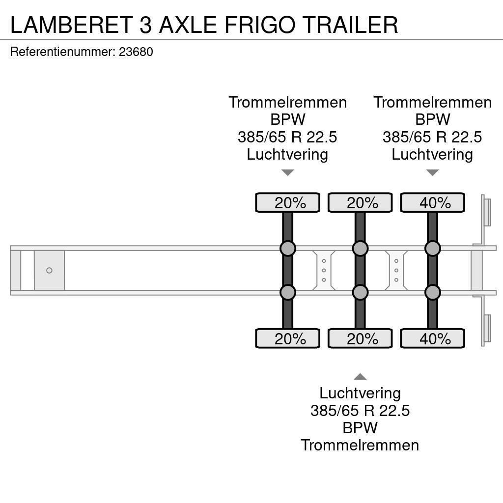 Lamberet 3 AXLE FRIGO TRAILER Piekabes ar temperatūras kontroli