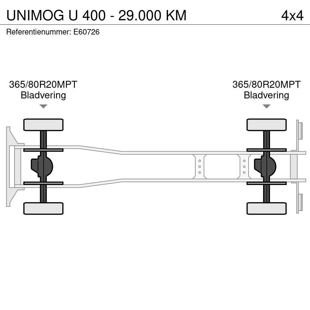 Unimog U 400 - 29.000 KM Pašizgāzējs