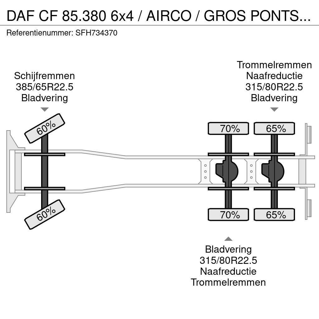 DAF CF 85.380 6x4 / AIRCO / GROS PONTS - BIG AXLES / L Pašizgāzējs