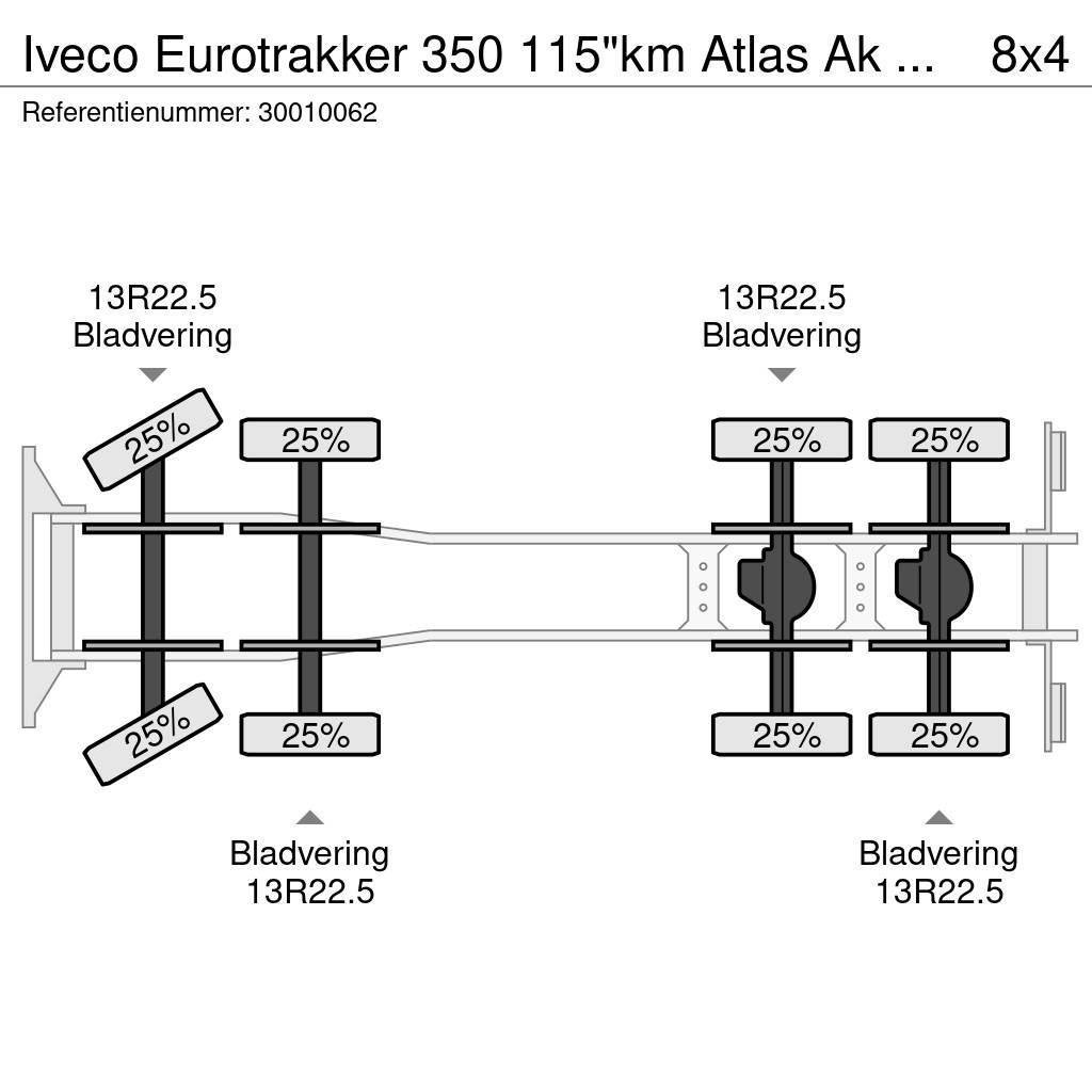 Iveco Eurotrakker 350 115"km Atlas Ak 2001v-A2 Smagās mašīnas ar celtni