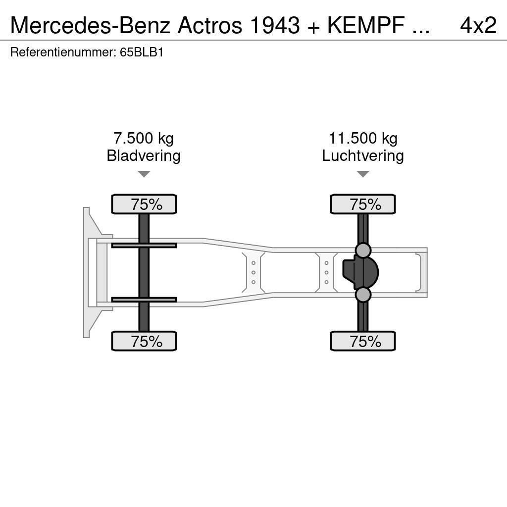 Mercedes-Benz Actros 1943 + KEMPF SKM 35/3 Zeer mooie NL combina Vilcēji