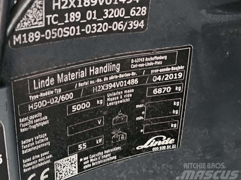 Linde H50D-02/600 Tehnika ar dīzeļa dzinēju