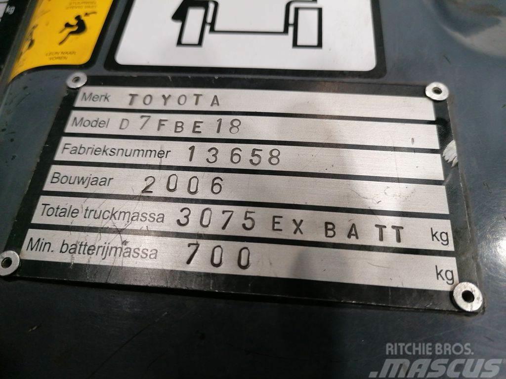Toyota 7FBEF18 Elektriskie iekrāvēji