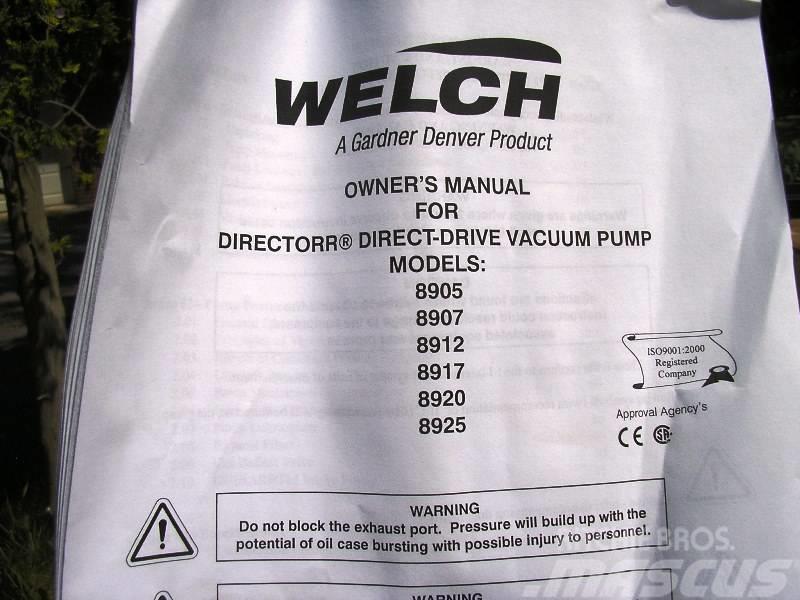  Welch Vacuum Technology 8905 Filtrēšanas aprīkojums