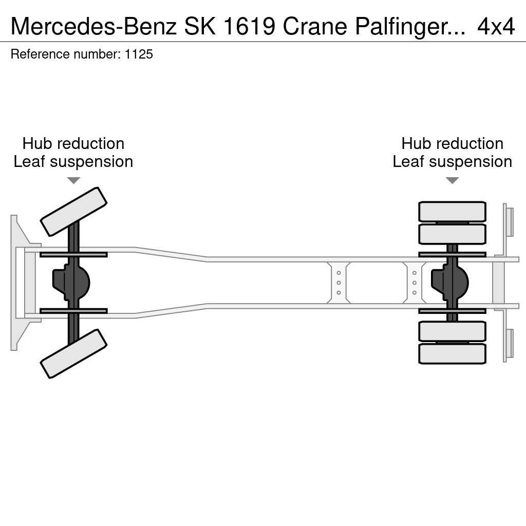 Mercedes-Benz SK 1619 Crane Palfinger PK17000LA Winch 4x4 V6 Big Visurgājēji celtņi