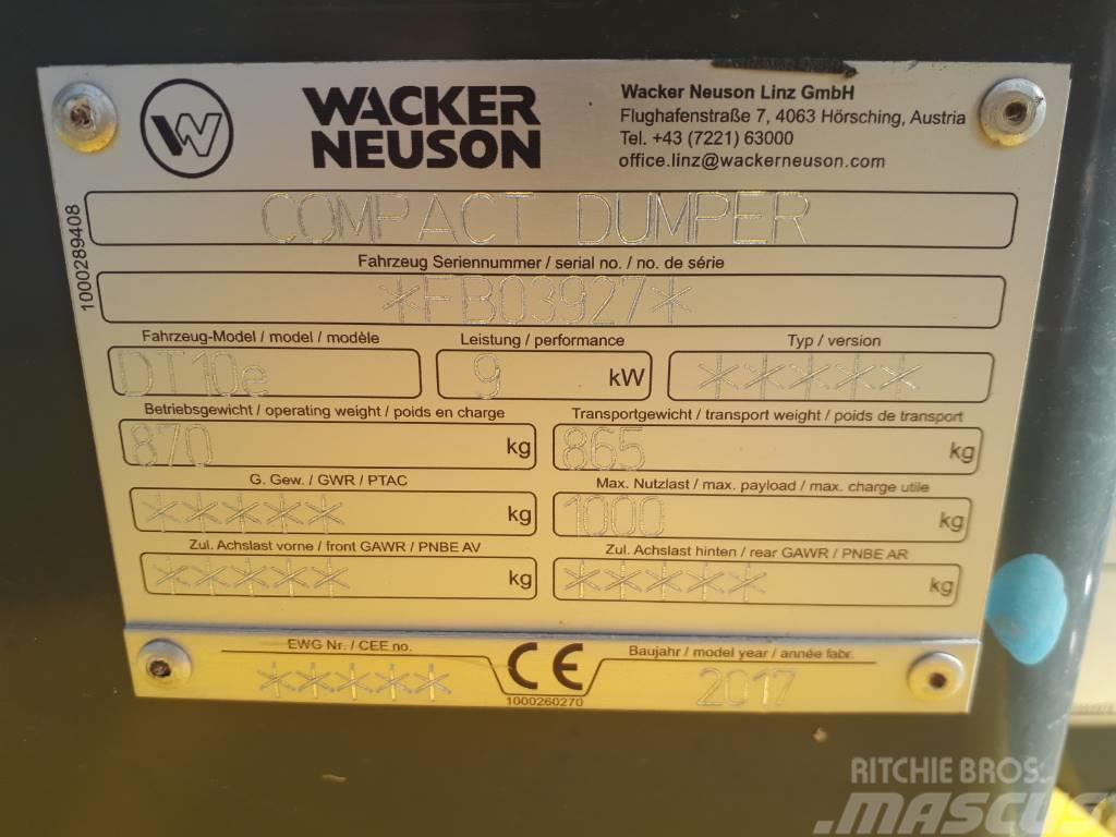 Wacker Neuson DT10e Kāpurķēžu pašizkrāvējs