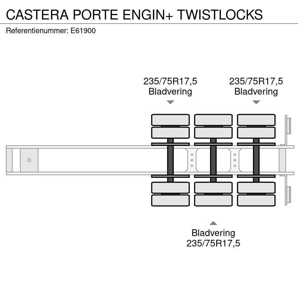 Castera PORTE ENGIN+ TWISTLOCKS Zemie treileri