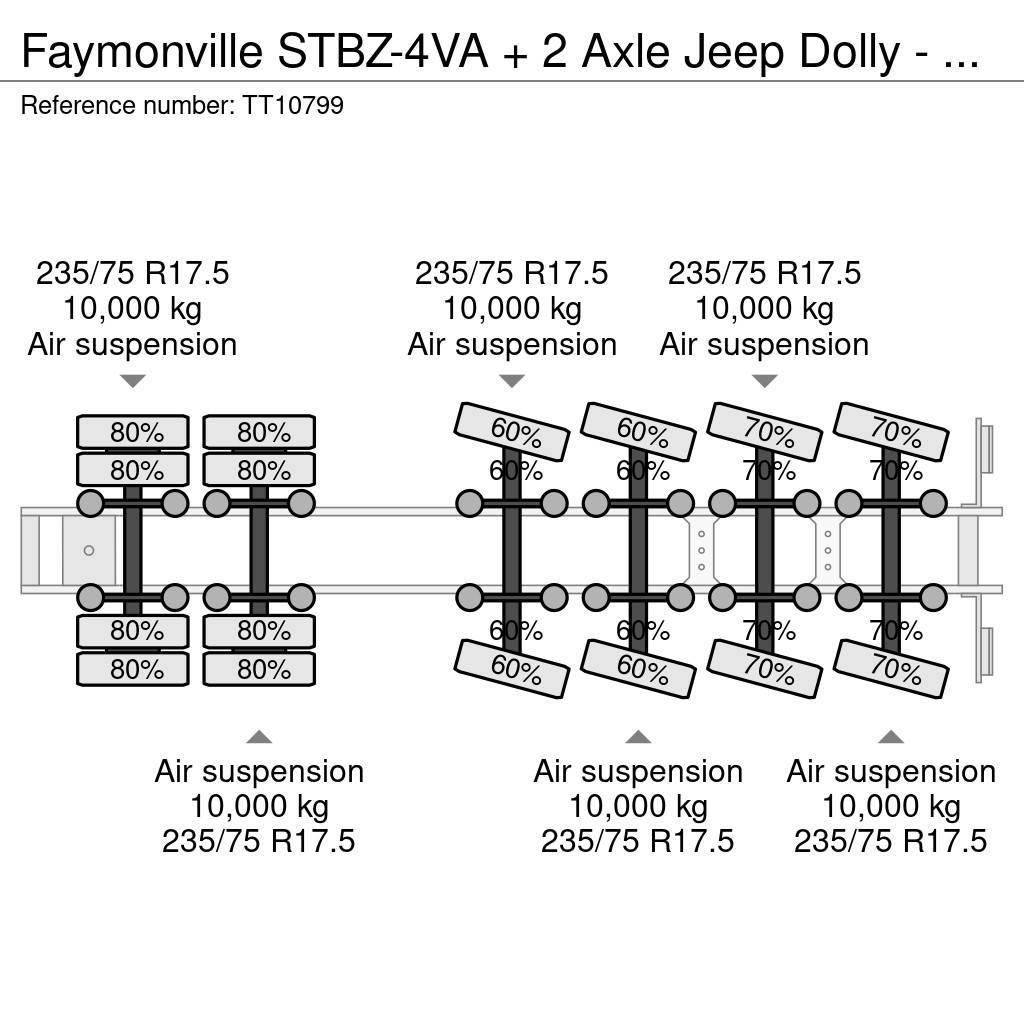 Faymonville STBZ-4VA + 2 Axle Jeep Dolly - 100 Ton GCW 5.0 Mtr Zemie treileri
