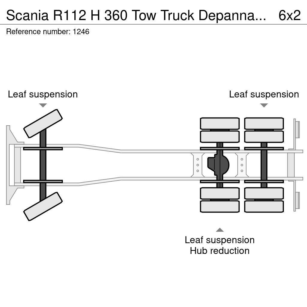Scania R112 H 360 Tow Truck Depannage Crane Winch Remote Evakuators ar manipulatoru