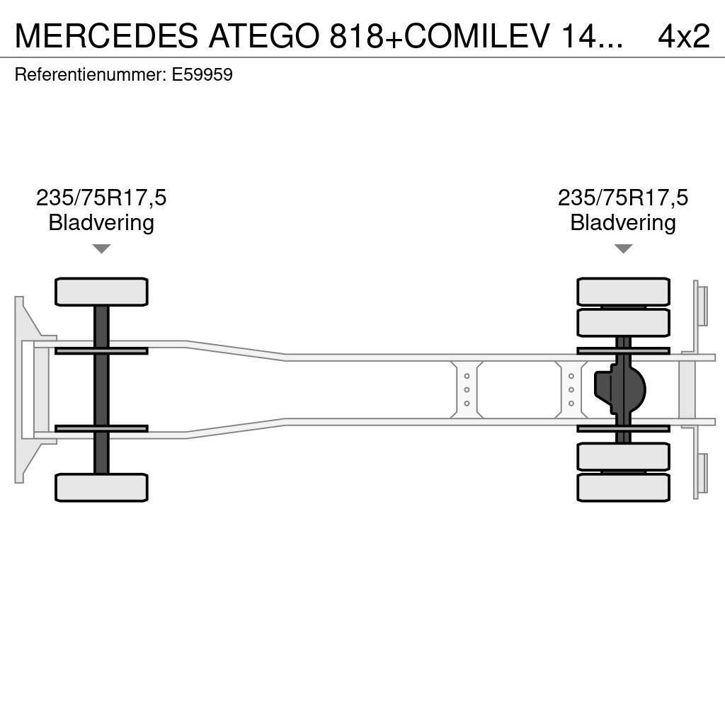 Mercedes-Benz ATEGO 818+COMILEV 140 TPC Pacēlāji uz automašīnas bāzes