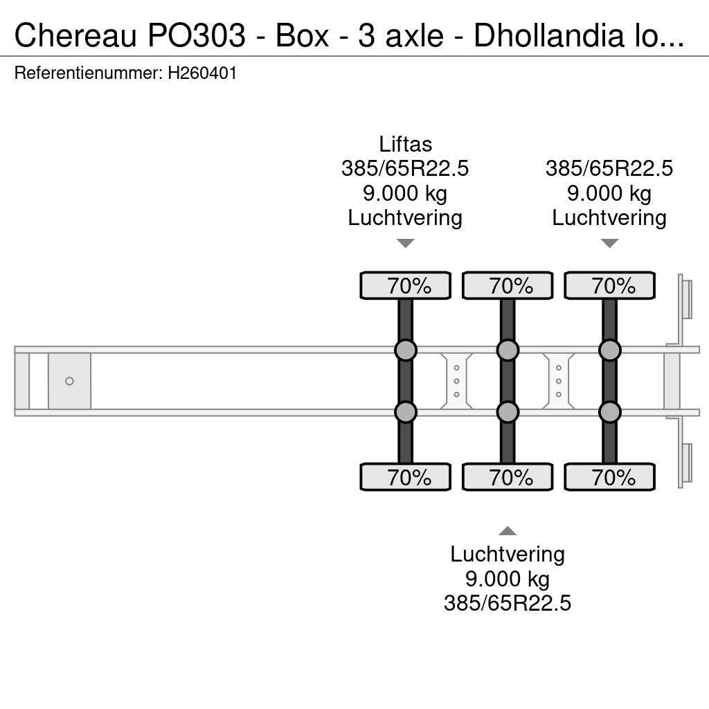 Chereau PO303 - Box - 3 axle - Dhollandia loadlift - BUFFL Noslēgtās piekabes