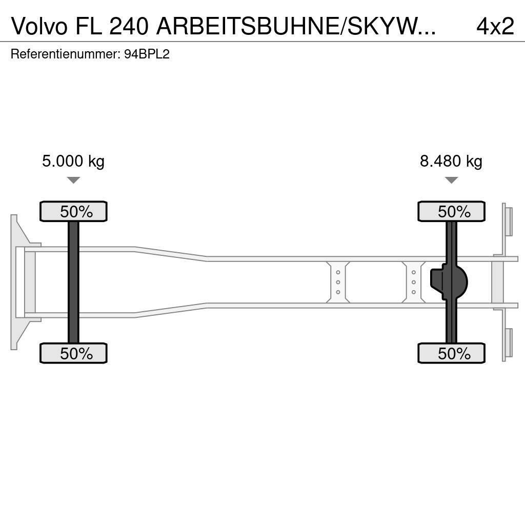 Volvo FL 240 ARBEITSBUHNE/SKYWORKER/17.5m Pacēlāji uz automašīnas bāzes