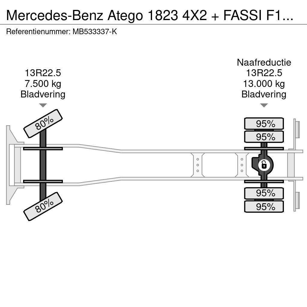 Mercedes-Benz Atego 1823 4X2 + FASSI F110A.21 + TIPPER - MANAUL Visurgājēji celtņi
