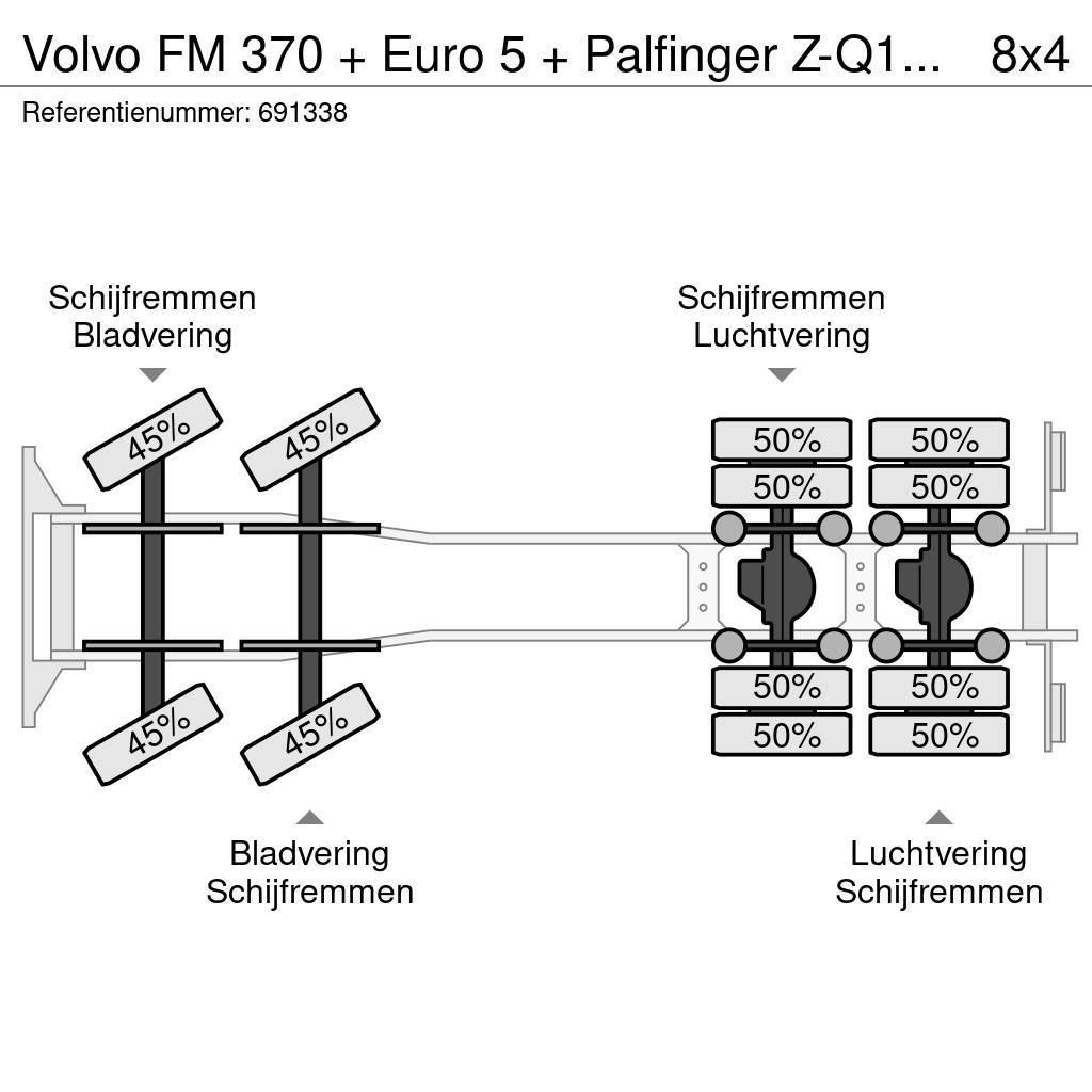 Volvo FM 370 + Euro 5 + Palfinger Z-Q170 Crane + 30ton N Visurgājēji celtņi