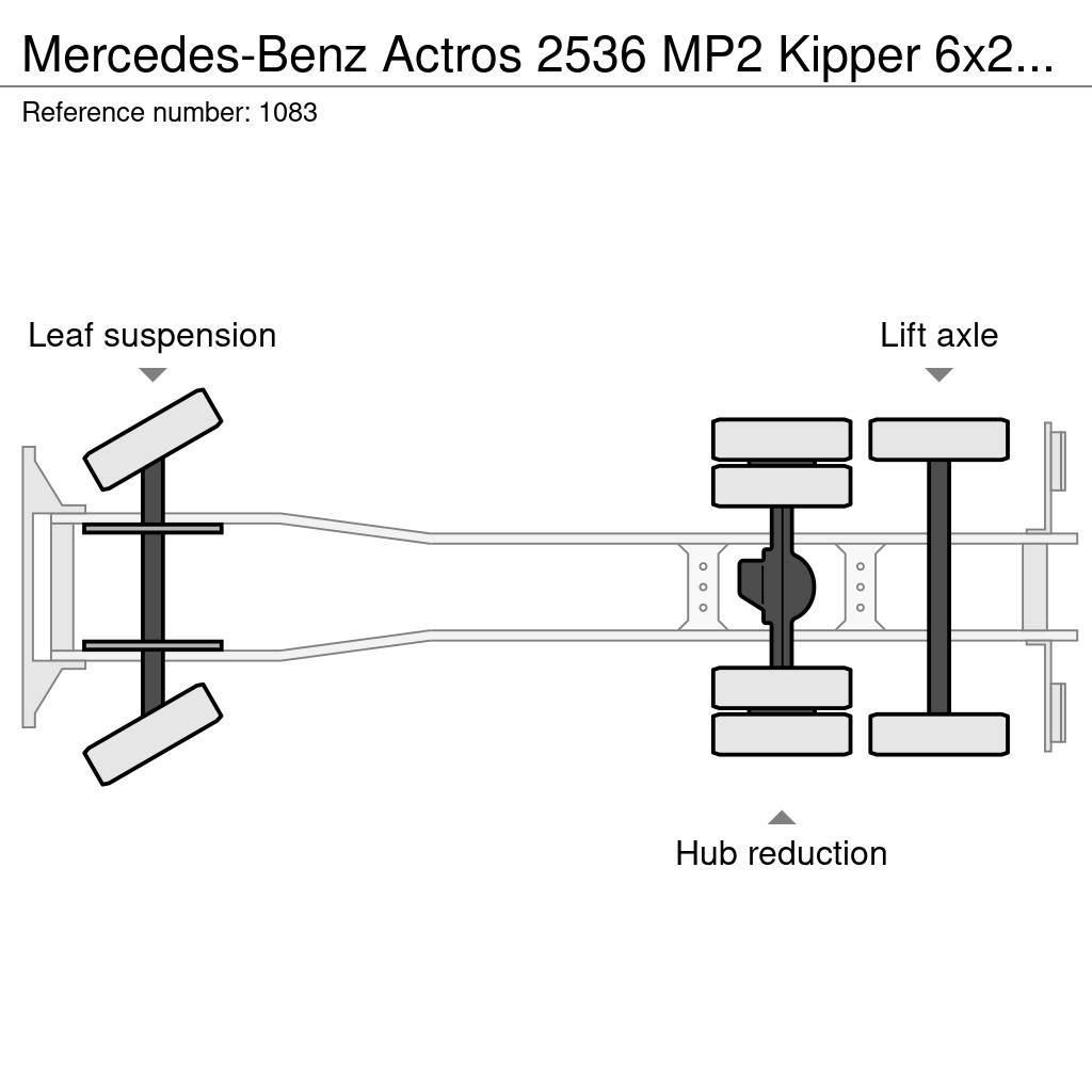 Mercedes-Benz Actros 2536 MP2 Kipper 6x2 V6 EPS Good Condition Kravas automašinas konteineru vedeji