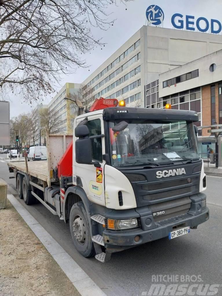 Camion porteur Scania P360 10TM Euro 5 Smagās mašīnas ar celtni