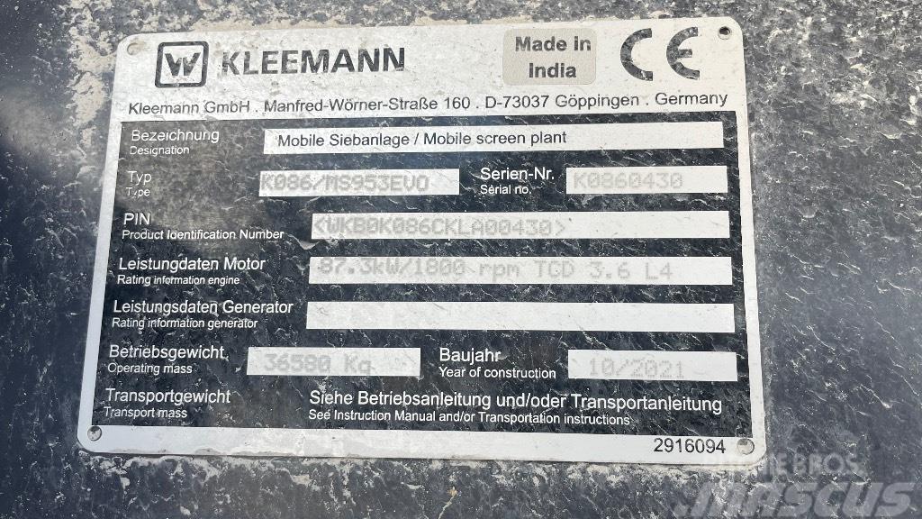 Kleemann 953 Sieti