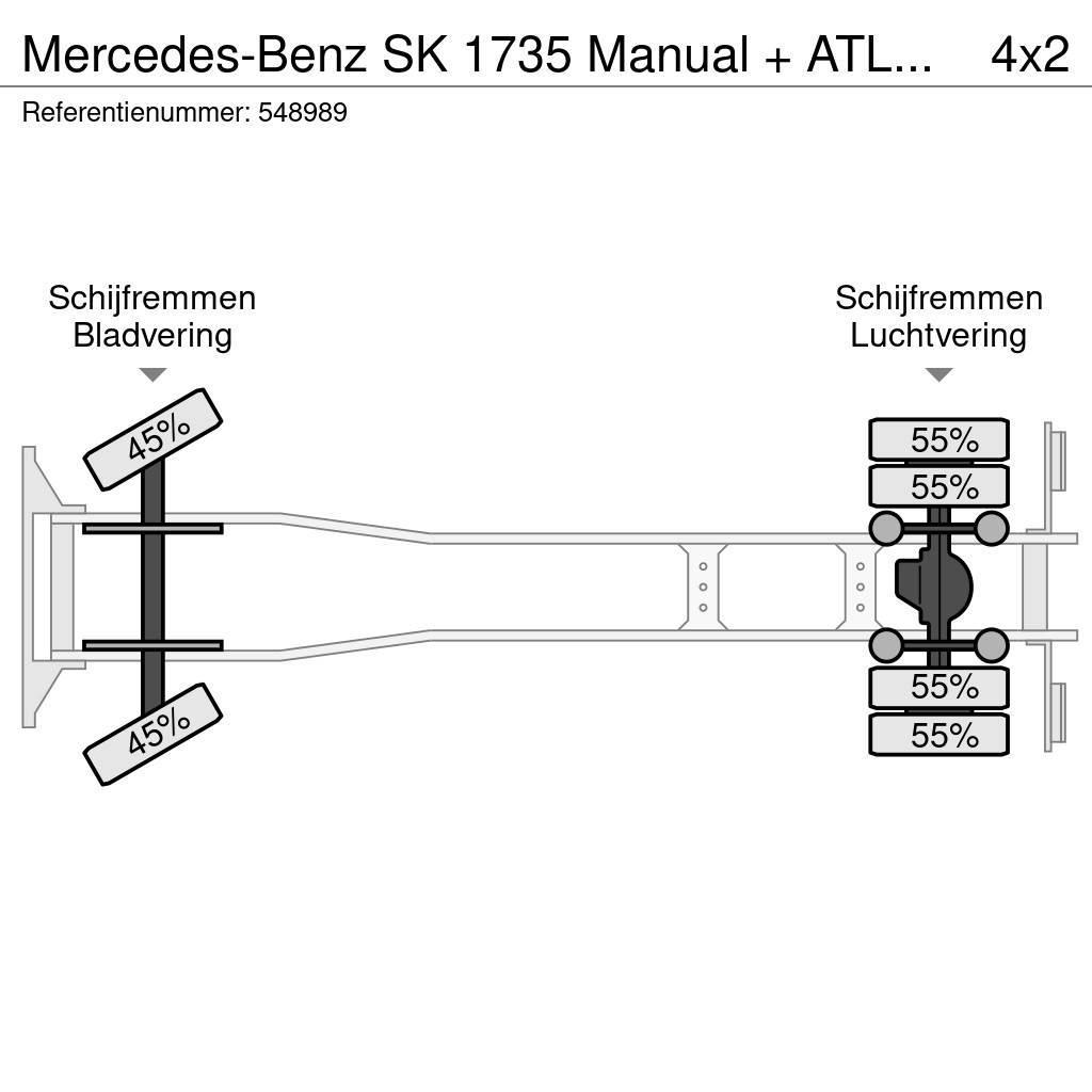Mercedes-Benz SK 1735 Manual + ATLAS Crane + low KM + Euro 2 man Visurgājēji celtņi