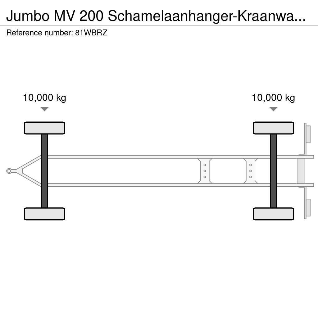 Jumbo MV 200 Schamelaanhanger-Kraanwagen! Platformas/izkraušana no sāniem