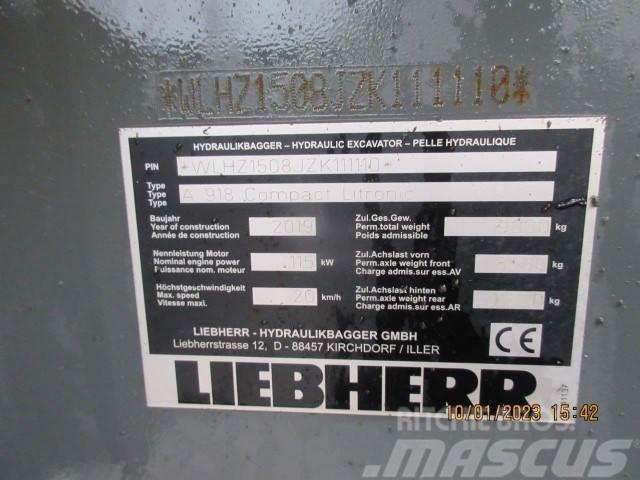 Liebherr A 918 Compact Litronic Ekskavatori uz riteņiem
