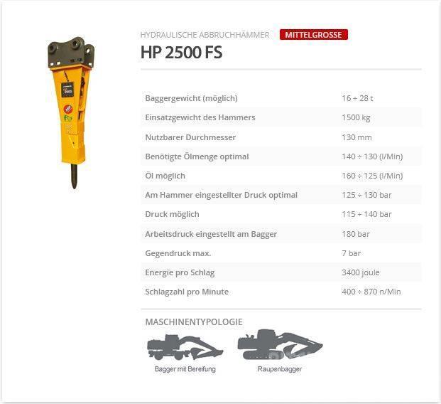 Indeco HP 2500 FS Āmuri/Drupinātāji