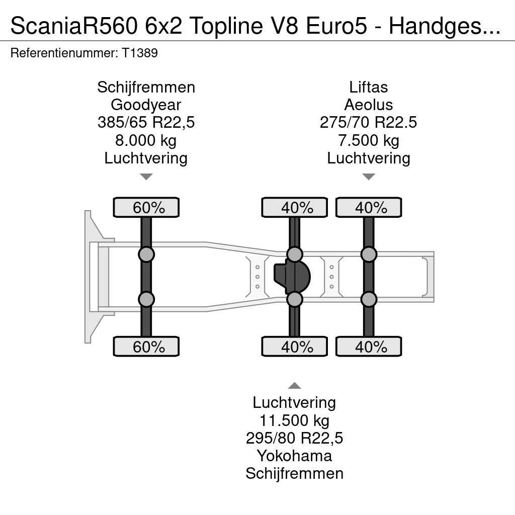 Scania R560 6x2 Topline V8 Euro5 - Handgeschakeld - Vollu Vilcēji