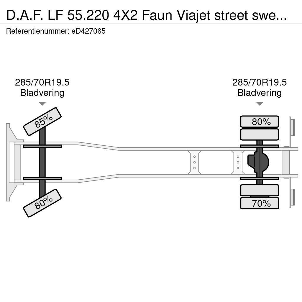 DAF LF 55.220 4X2 Faun Viajet street sweeper Kombinētās vakumsūkņa mašīnas