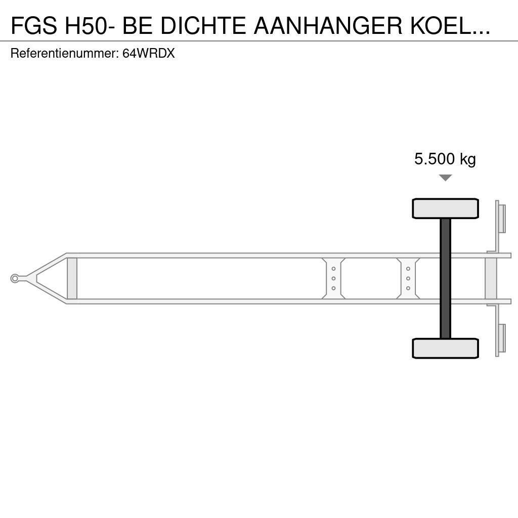  fgs H50- BE DICHTE AANHANGER KOELTRAILER APK VRIJ Treileri ar ar temperatūras kontroli