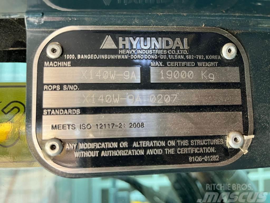 Hyundai Robex 140W-9A | Rototilt R4 Ekskavatori uz riteņiem