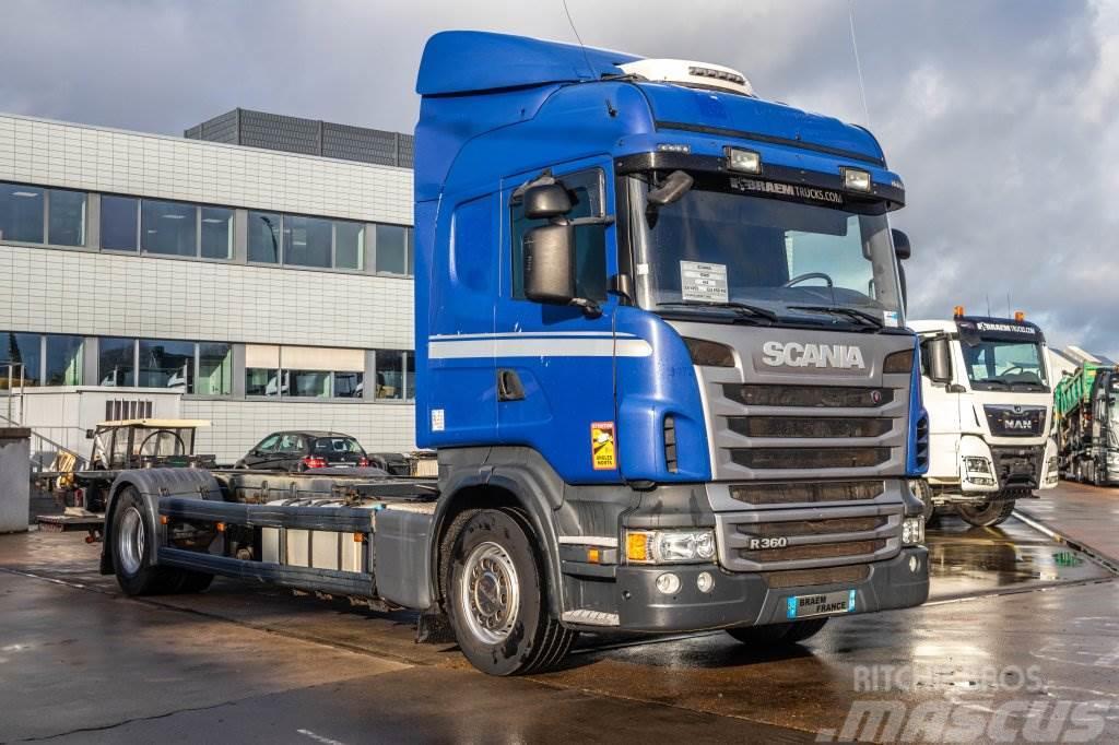 Scania R360+E5+INTARDER+DHOLLANDIA Kabeļu pacēlājs nomontējamām kravas mašīnām