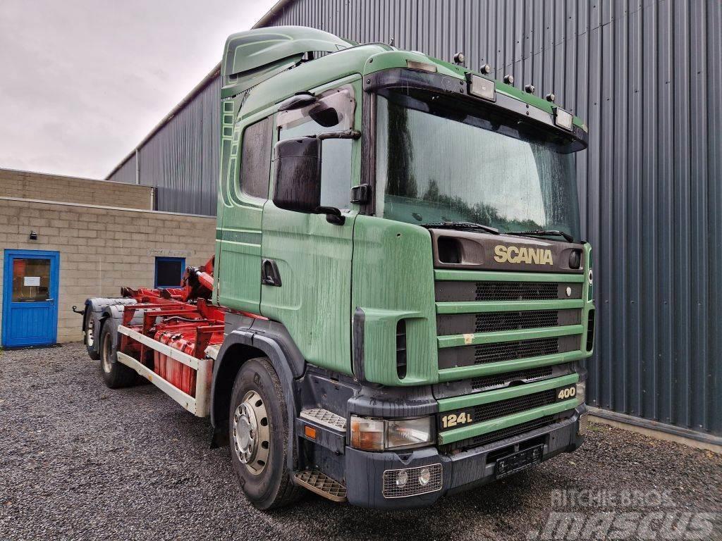 Scania R124-400 6x2 / FREINS TAMBOURS / DRUM BRAKES Treileri ar āķi