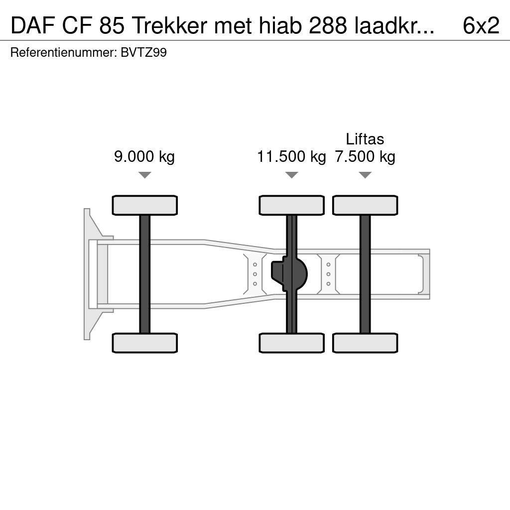 DAF CF 85 Trekker met hiab 288 laadkraan origineel 388 Vilcēji
