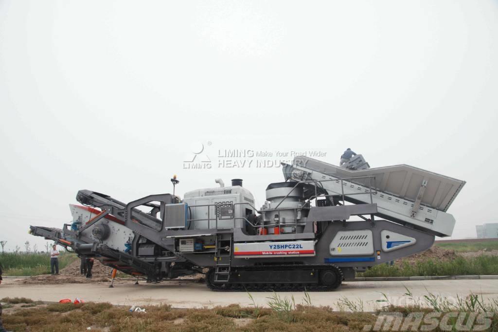 Liming Y3S2160 Mobile hydraulic Cone Crusher with Screen Mobilie drupinātāji