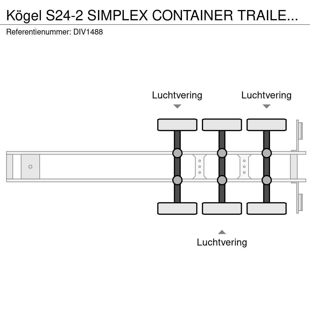 Kögel S24-2 SIMPLEX CONTAINER TRAILER (5 units) Konteinertreileri