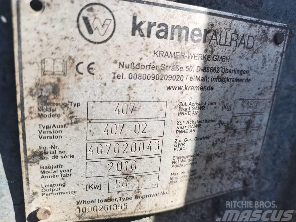 Kramer Allrad 407 KT 2010r.Parts Teleskopiskie riteņu iekrāvēji