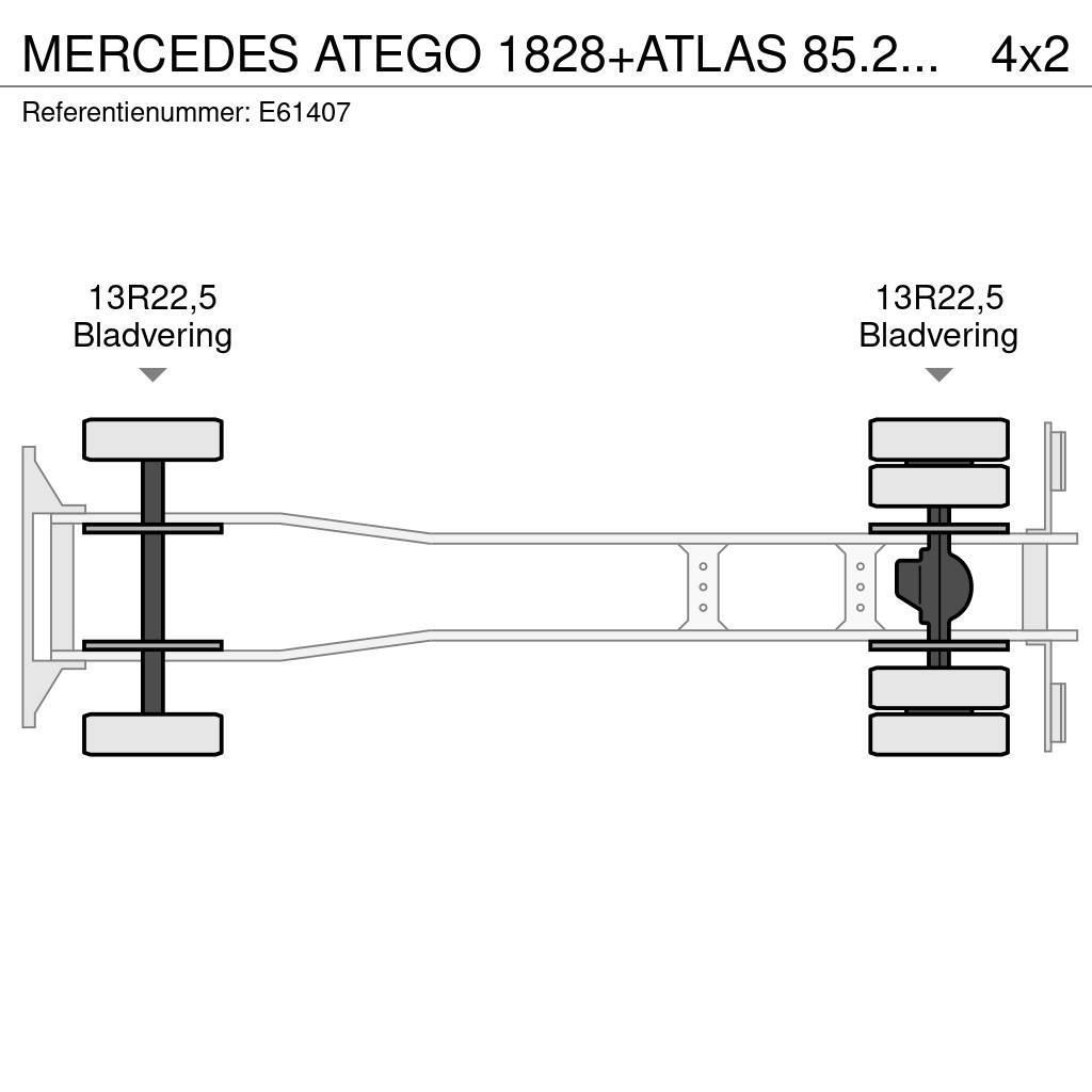 Mercedes-Benz ATEGO 1828+ATLAS 85.2+DALBY14T Smagās mašīnas ar konteineriem