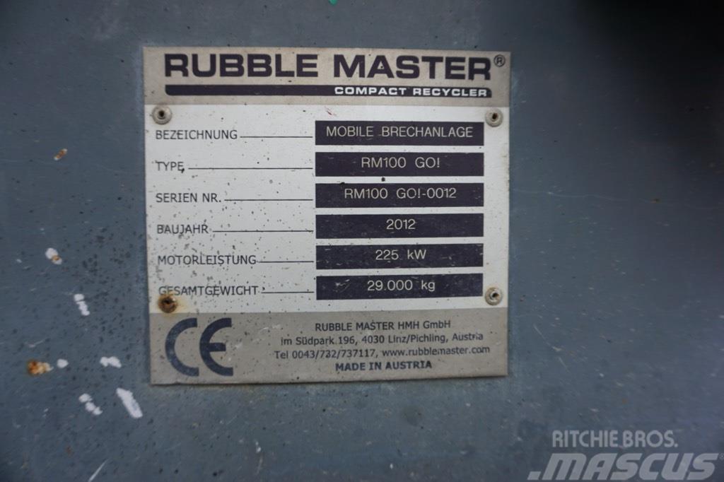 Rubble Master RM 100GO! Mobilie drupinātāji