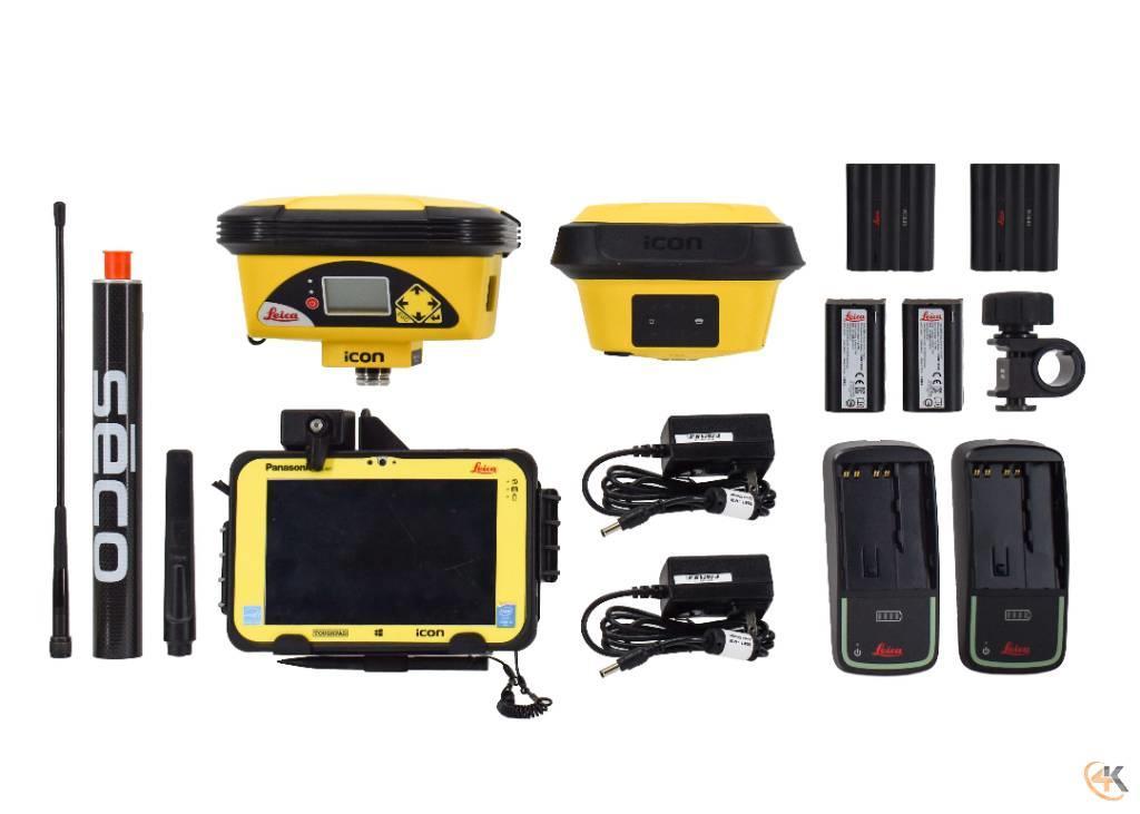 Leica iCG60 iCG70 450-470Mhz Base/Rover GPS w/ CC80 iCON Citas sastāvdaļas