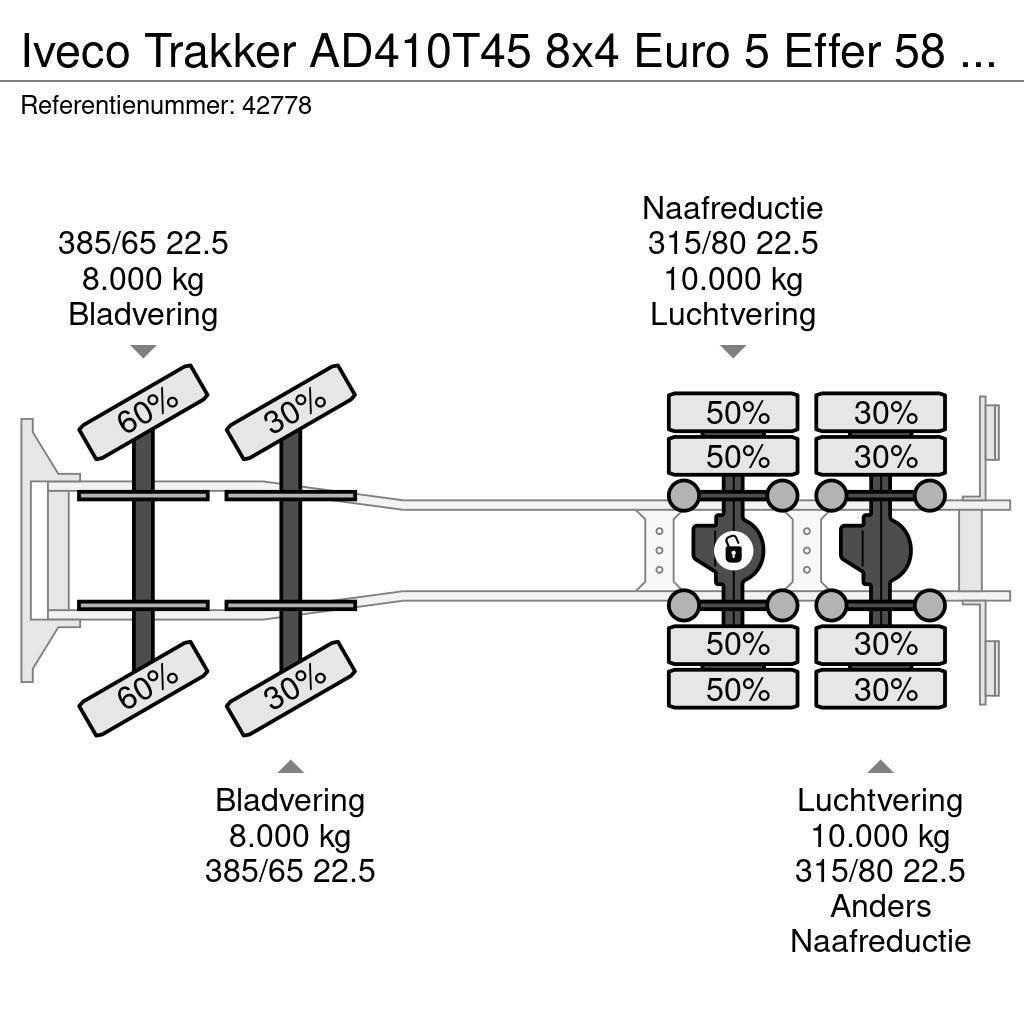 Iveco Trakker AD410T45 8x4 Euro 5 Effer 58 Tonmeter Visurgājēji celtņi