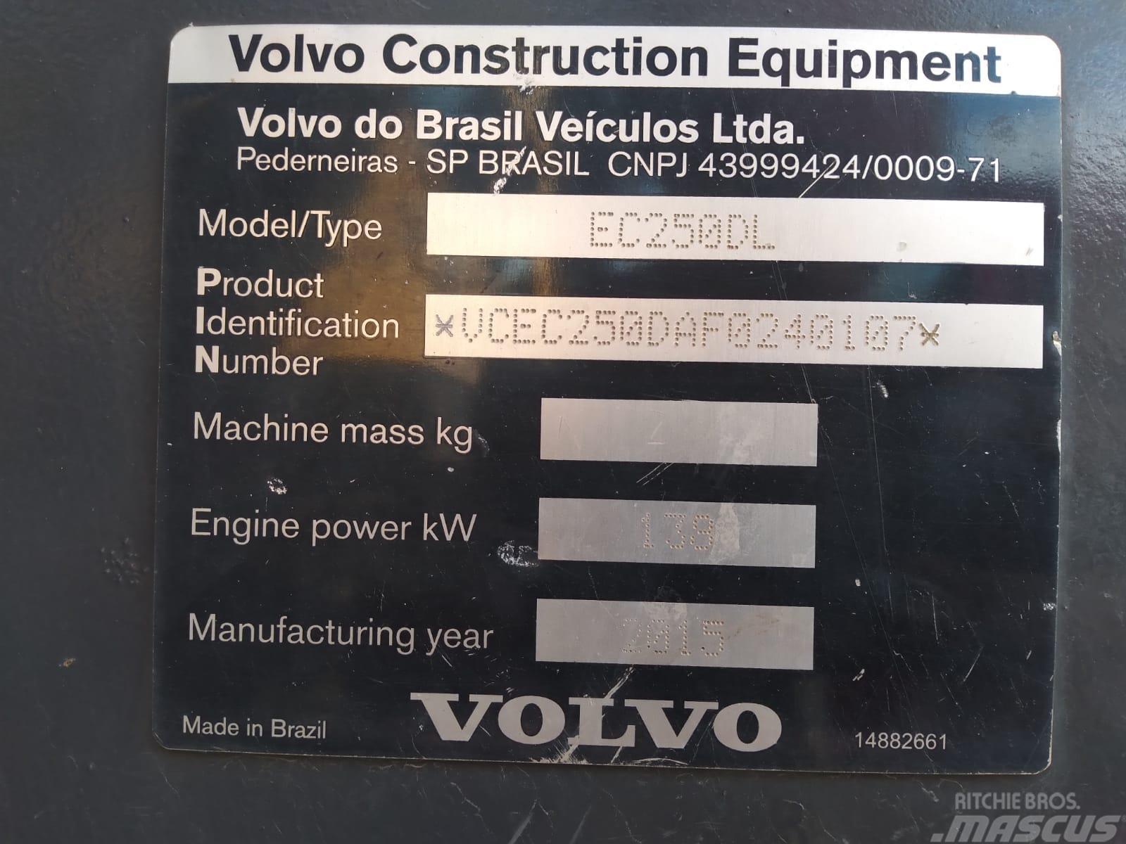Volvo EC 250 D L Kāpurķēžu ekskavatori
