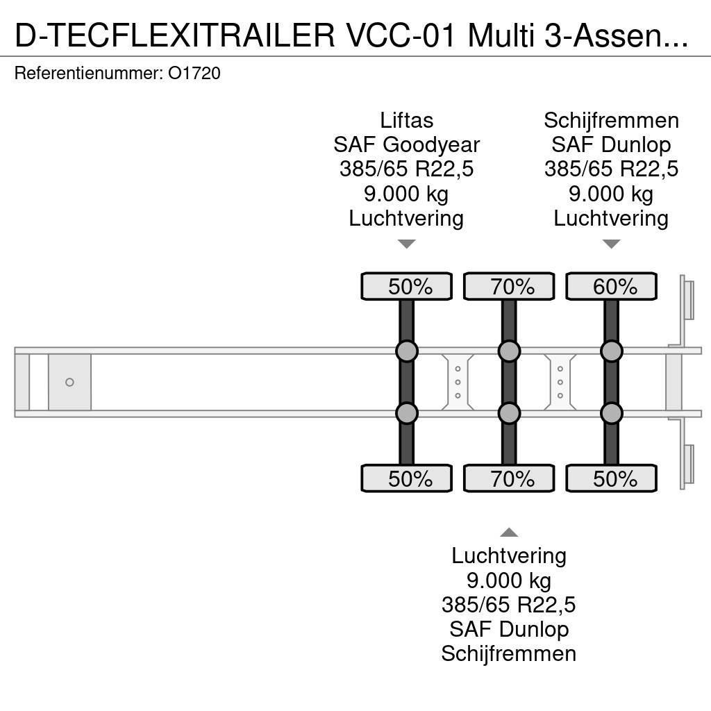 D-tec FLEXITRAILER VCC-01 Multi 3-Assen SAF - Schijfremm Konteinertreileri