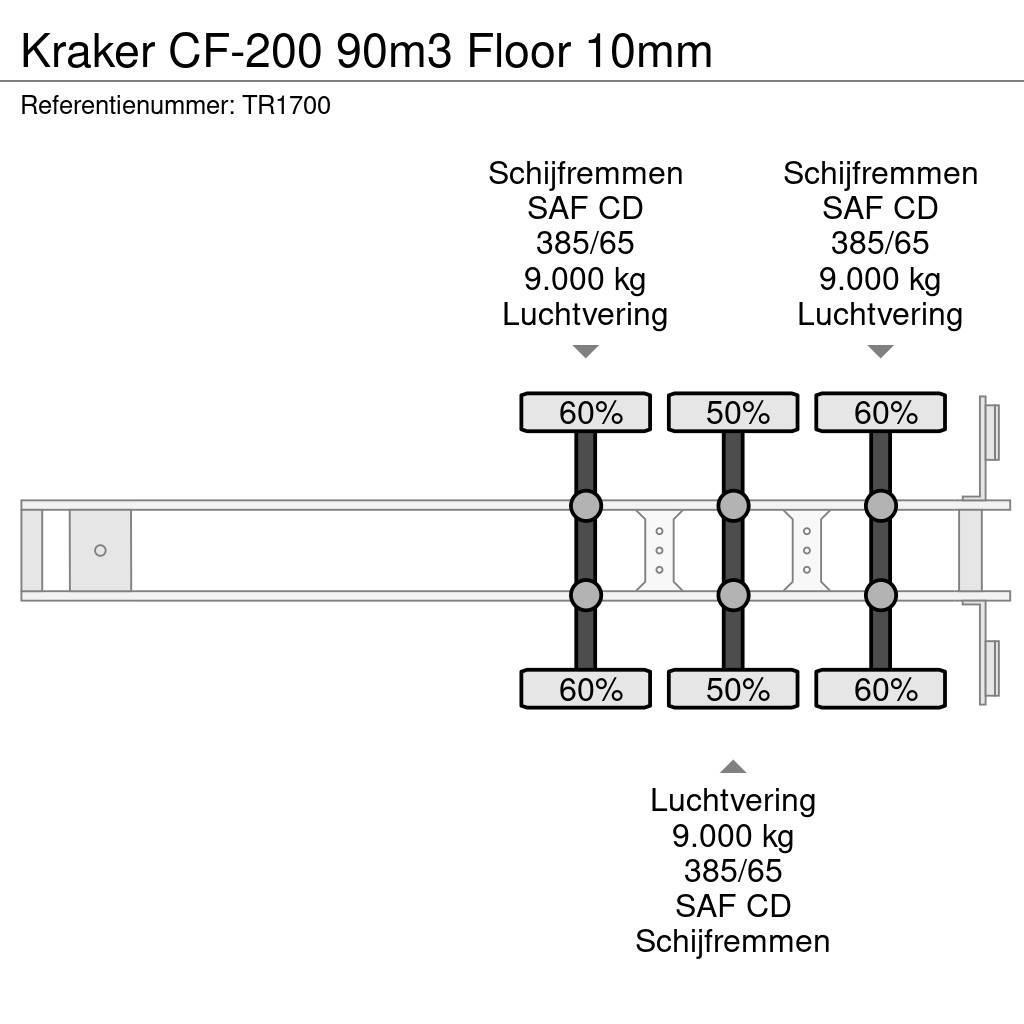 Kraker CF-200 90m3 Floor 10mm Kustīgo grīdu puspiekabes