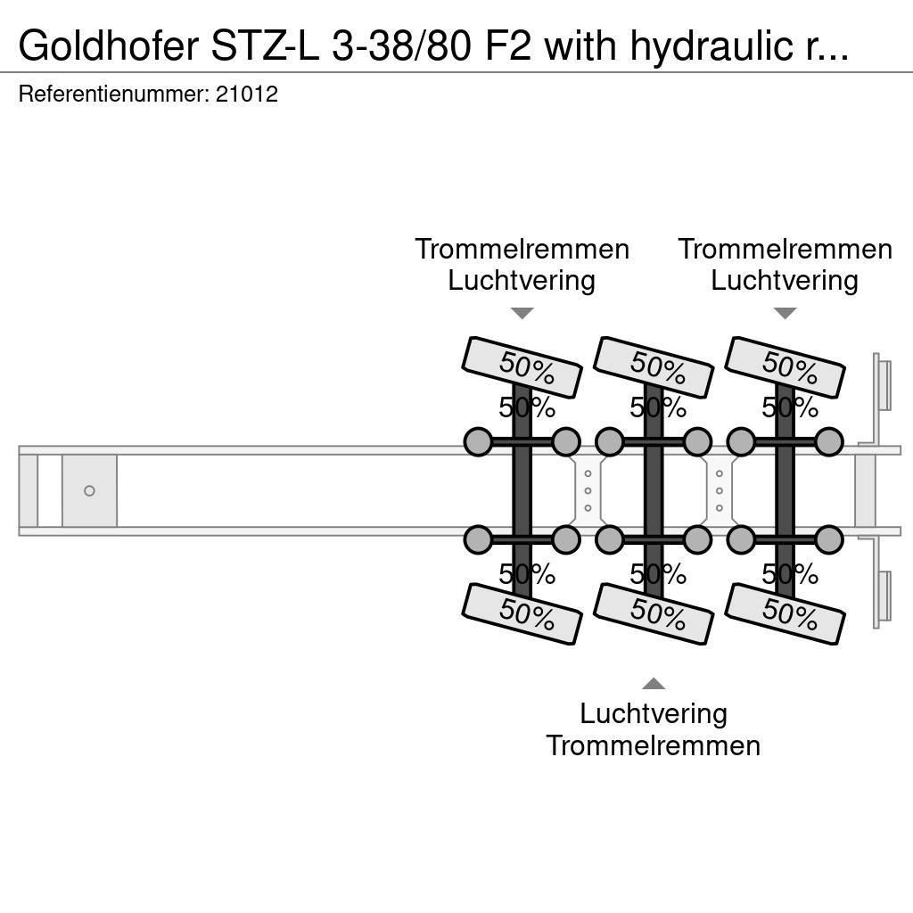 Goldhofer STZ-L 3-38/80 F2 with hydraulic ramps Zemie treileri